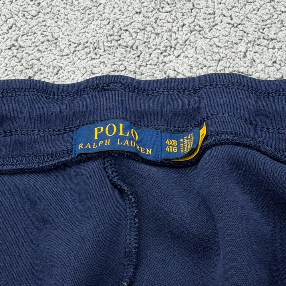 Polo Ralph Lauren Sweatpants Mens 4XB Big Navy Blue Double Knit Logo Jogger Pant